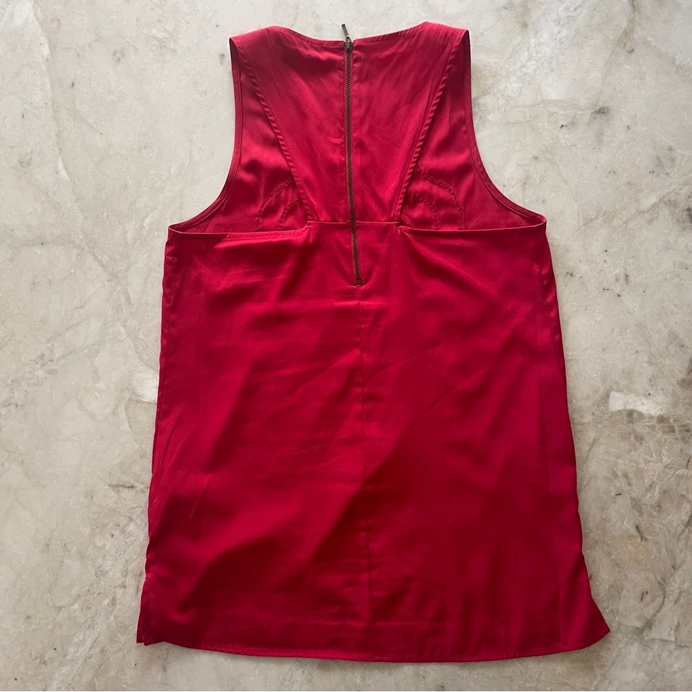 Beaded Red Tank Blouse - Picture 6 of 7
